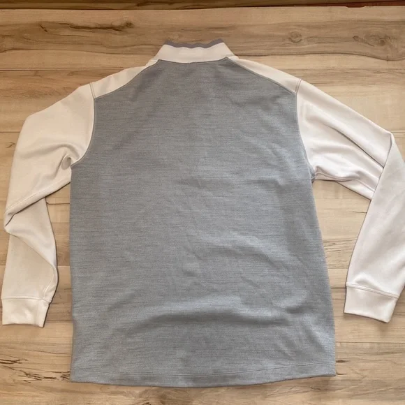 Nike Tour Performance Dri Fit Golf Sweatshirt Pullover. Grey and White. Collar. - Picture 5 of 10